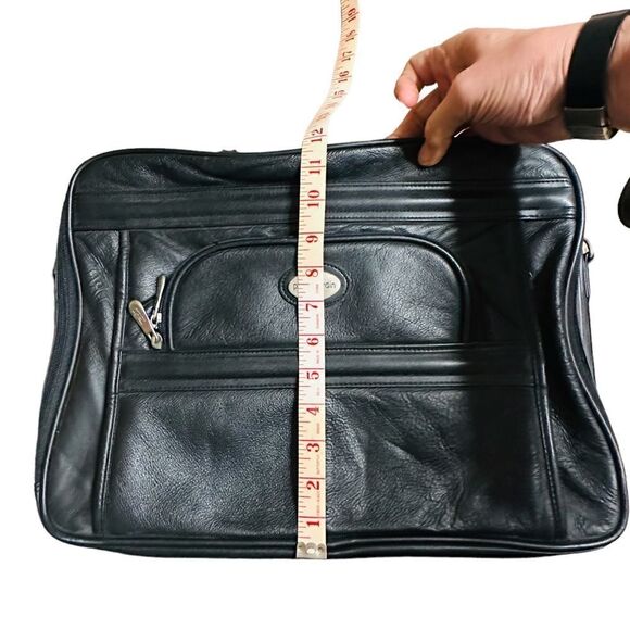 Pierre Cardin Black Leather Look Laptop Bag / brief case - Picture 13 of 14